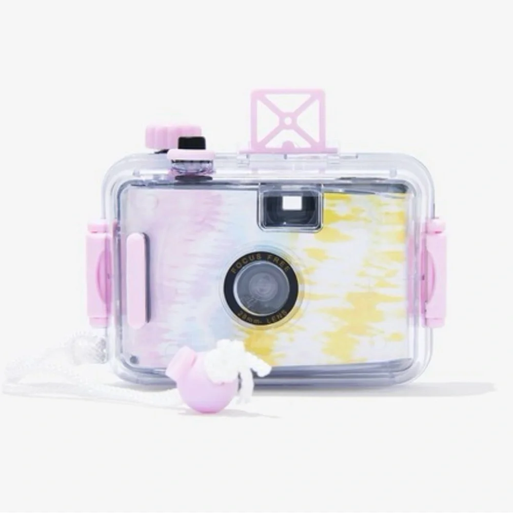 Sunnylife Pink and Yellow Underwater Camera Compact and Waterproof